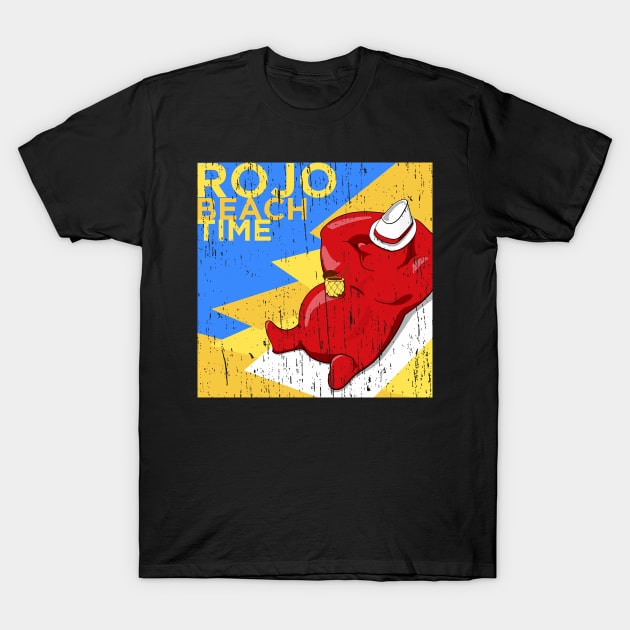 rojo beach time T-Shirt by Sasaku